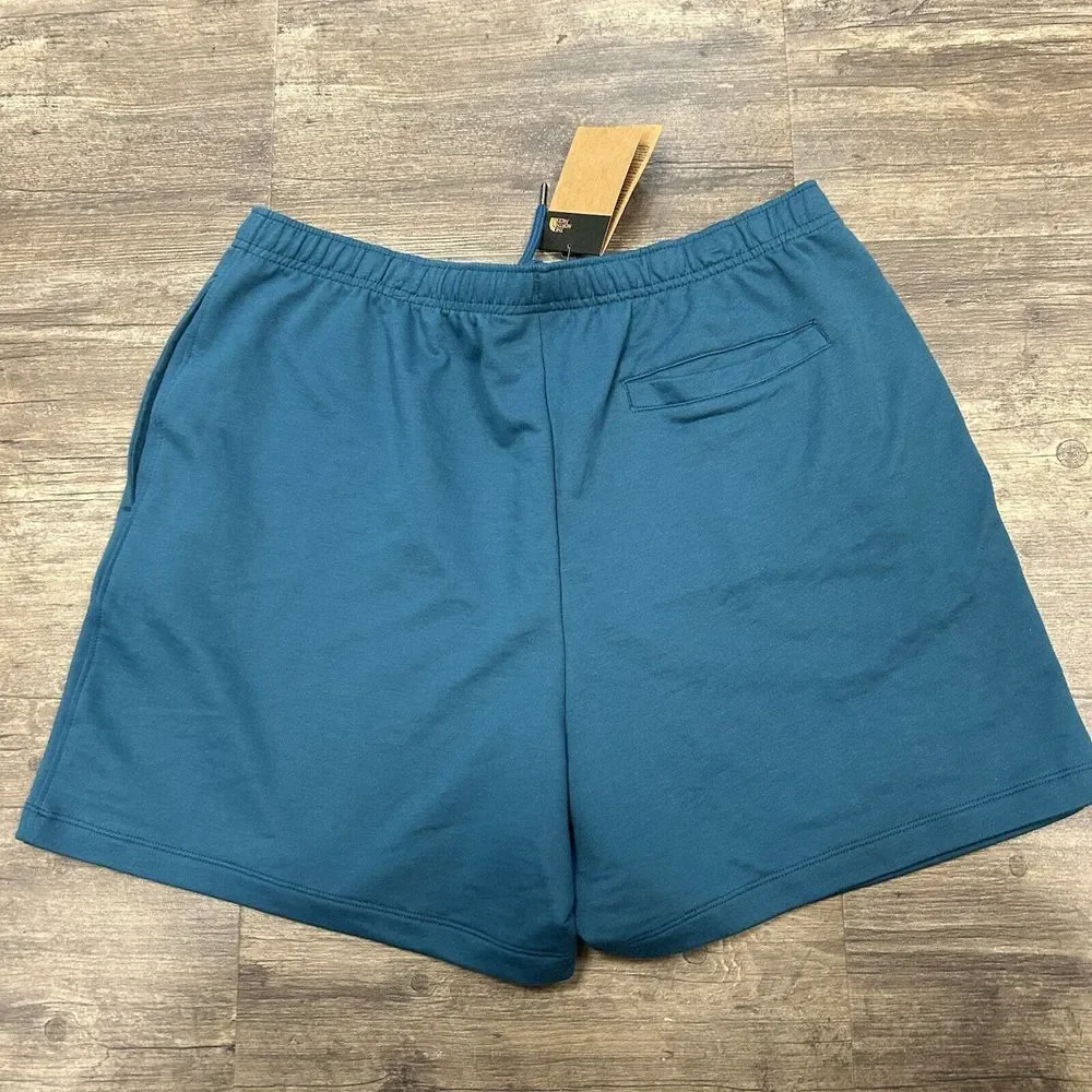 NWT The North Face Fleece Simple Logo Shorts Men XL Blue Coral Relaxed‎ (367)